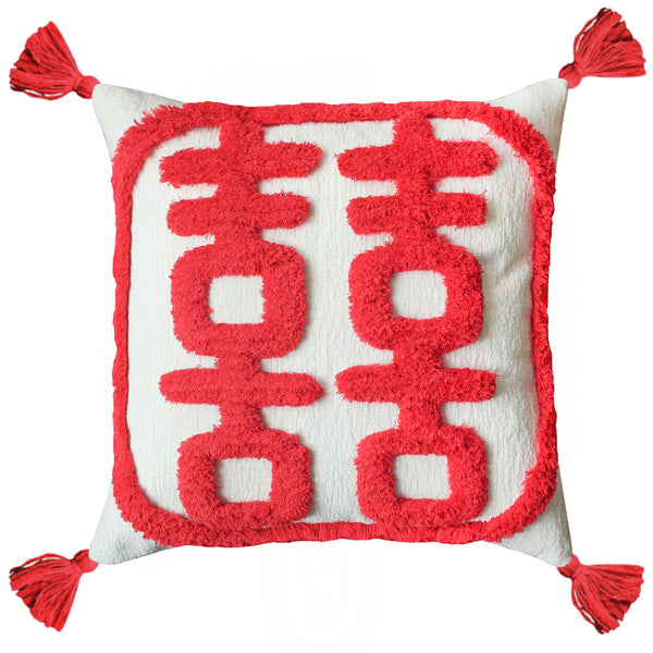 Retro Double Happiness Throw Cushions - Staunton and Henry