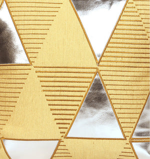 Modern Yellow and Gold Throw Cushion - Staunton and Henry
