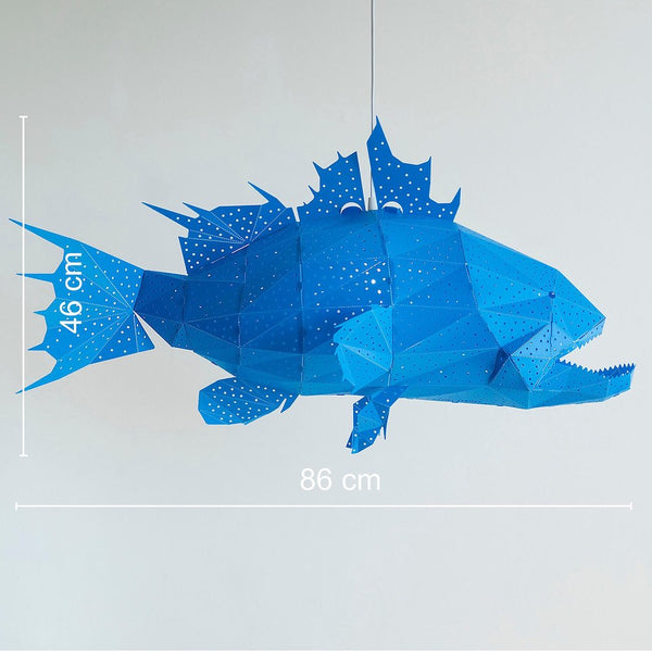 Grouper Fish Origami Ceiling Light - Staunton and Henry