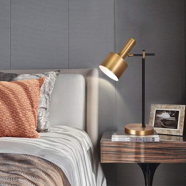 Vera Modern Black and Gold Desk Lamp - Staunton and Henry