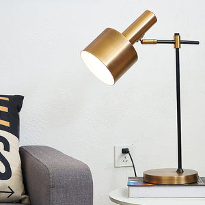 Vera Modern Black and Gold Desk Lamp - Staunton and Henry