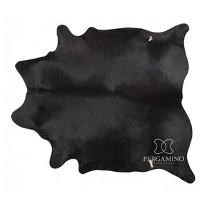 Pergamino Solid Black Cowhide Rug - Staunton and Henry