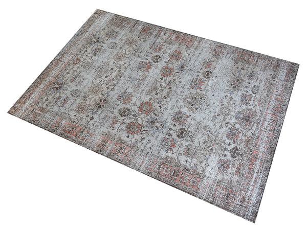 Souka Greige and Coral Distressed Rug - Staunton and Henry