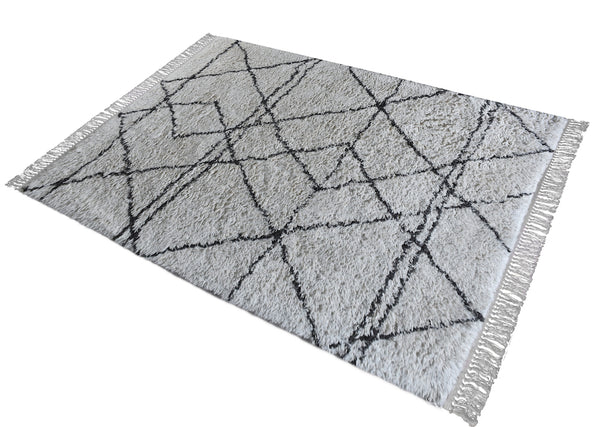 Amelie Nordic White and Black Rug - Staunton and Henry