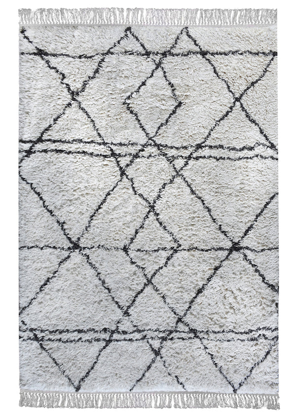 Amelie Nordic White and Black Rug - Staunton and Henry