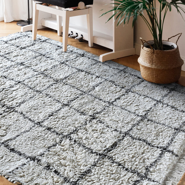 Amelie Nordic White and Black Rug - Staunton and Henry