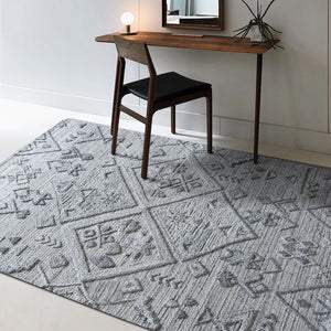 Apichu Modern Grey Tribal Rug - Staunton and Henry