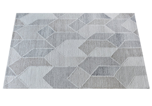 Alika Modern Grey Wool Rug - Staunton and Henry