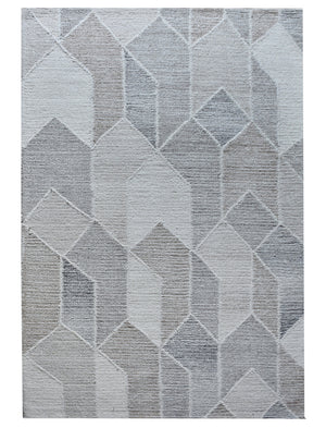 Alika Modern Grey Wool Rug - Staunton and Henry