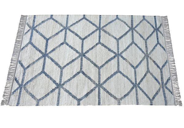Ananda Modern Blue and White Rug - Staunton and Henry