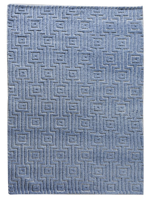 Lenen Textured Blue Rug - Staunton and Henry