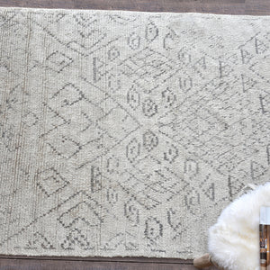 Enpei Modern White Tribal Rug - Staunton and Henry