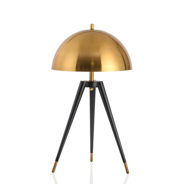 Modern Black and Gold Tripod Table Lamp - Staunton and Henry