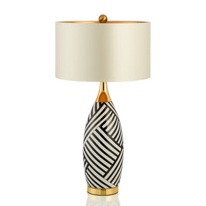 Elegant Black and White Ceramic Table Lamp - Staunton and Henry