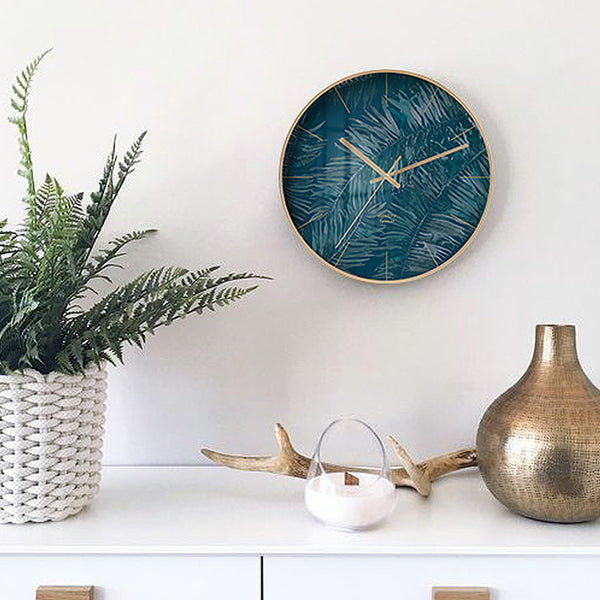 Modern Blue and Gold Wall Clock - Staunton and Henry