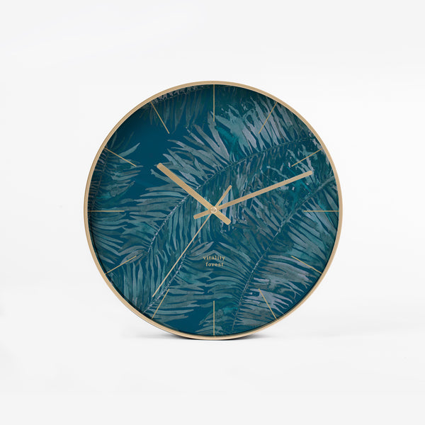 Modern Blue and Gold Wall Clock - Staunton and Henry