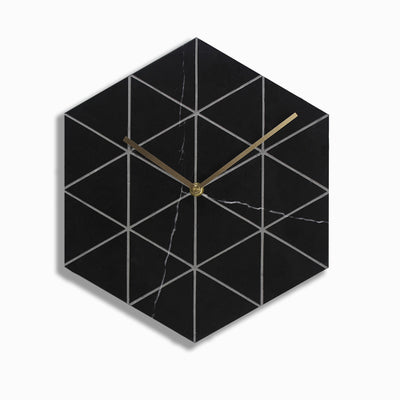 Hexagon Marble Wall Clock - Staunton and Henry