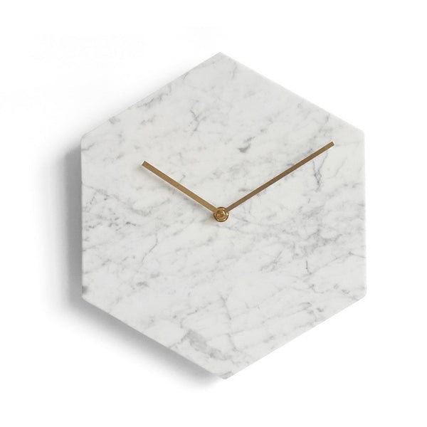 Hexagon Marble Wall Clock - Staunton and Henry