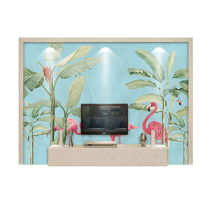 Flamingos and Palms Wall Mural - Staunton and Henry