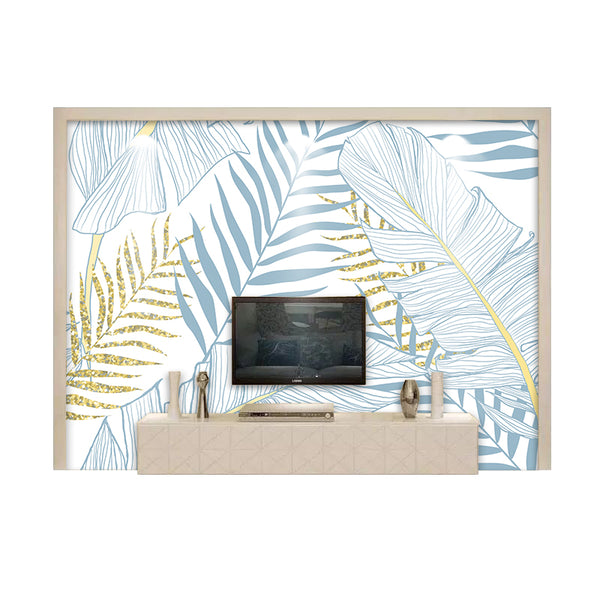 Blue and Yellow Palms Wallpaper - Staunton and Henry