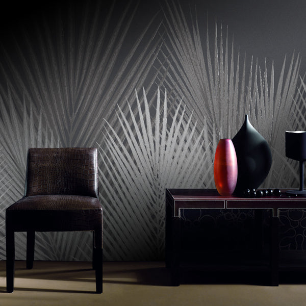 Grey Palm Wallpaper - Staunton and Henry