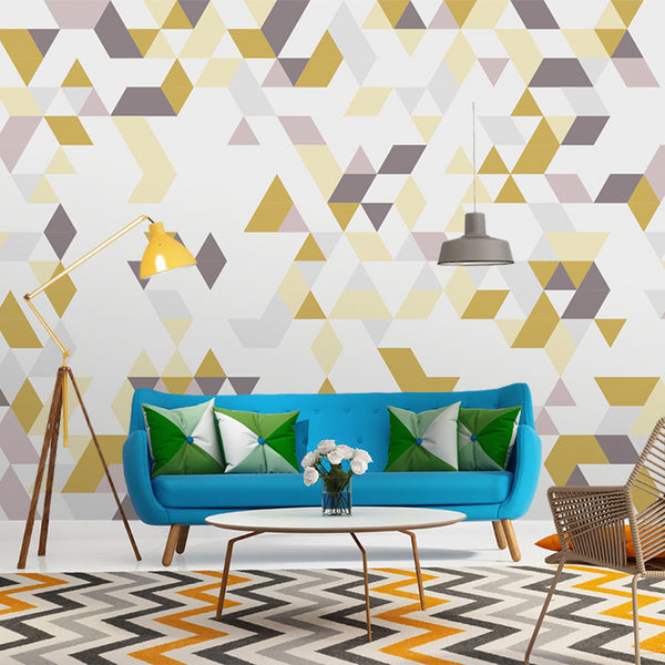 Nordic Yellow and Grey Wallpaper - Staunton and Henry