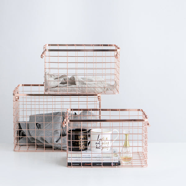 Square Copper Storage Basket - Staunton and Henry