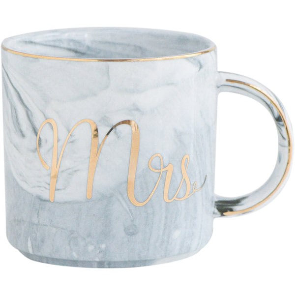 Mr and Mrs Marble and Gold Coffee Mug - Staunton and Henry