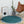 Load image into Gallery viewer, Geometric Round Teal and Grey Rug - Staunton and Henry
