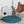 Load image into Gallery viewer, Geometric Round Teal and Grey Rug - Staunton and Henry