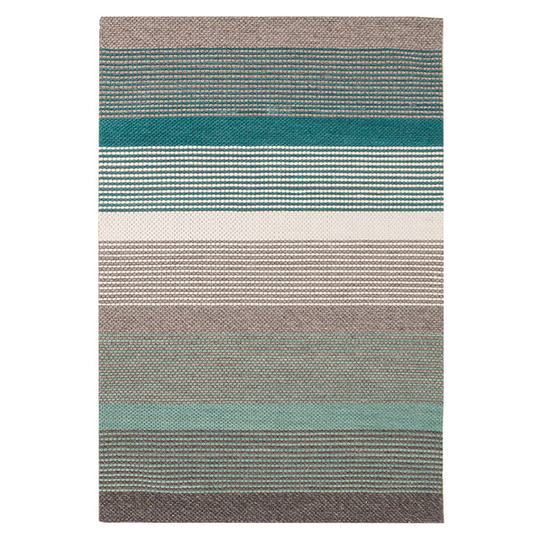 Teal and Grey Chunky Weave Rug - Staunton and Henry