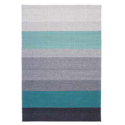 Teal and Grey Chunky Weave Rug - Staunton and Henry