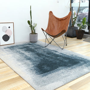 Abstract Blue and Grey Rug - Staunton and Henry