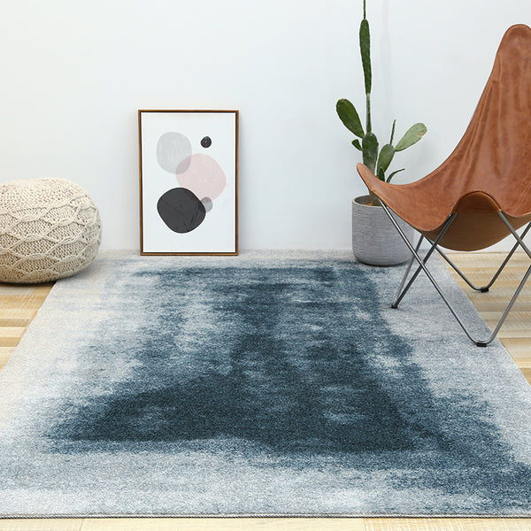 Abstract Blue and Grey Rug - Staunton and Henry