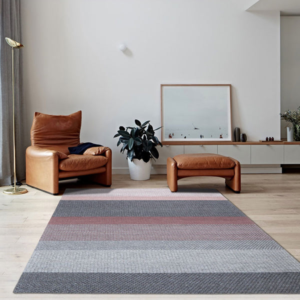 Pink and Grey Chunky Weave Rug - Staunton and Henry