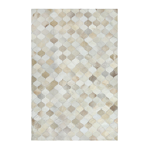 Cream and Fawn Patchwork Cowhide Rug - Staunton and Henry