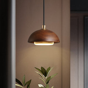 Dark Wood Pendant Light - Staunton and Henry