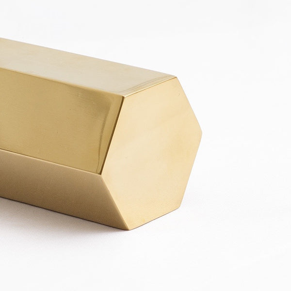 Modern Geometric Brass Plant Pot - Staunton and Henry