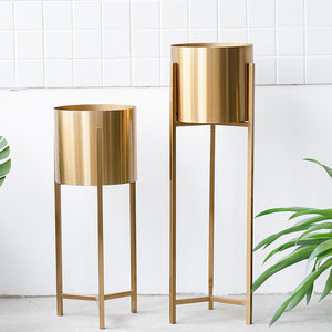 Modern Brass Plant Stand - Staunton and Henry