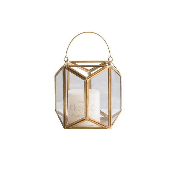 Modern Gold and Glass Geometric Lantern - Staunton and Henry