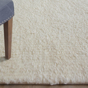 Olski Shaggy Off White Wool Rug - Staunton and Henry