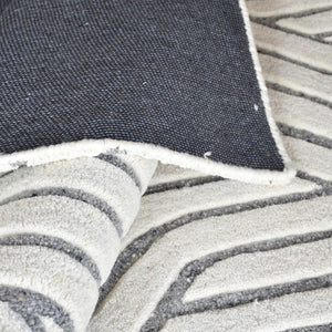 Natoya White and Grey Modern Rug - Staunton and Henry