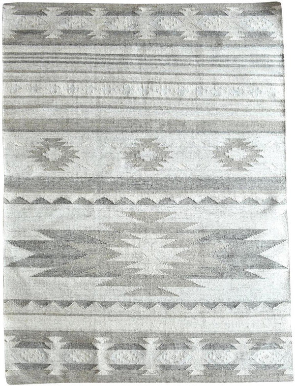 Arva Cream and Beige Modern Kilim Rug - Staunton and Henry