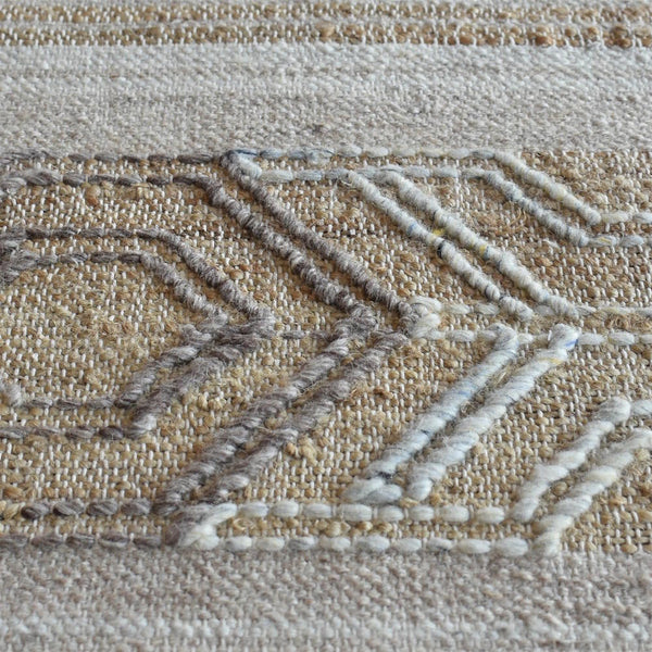 Yukon Grey and Beige Modern Kilim Rug - Staunton and Henry