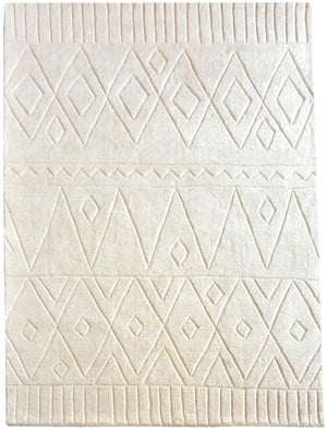 Anushka Cream White Wool Rug - Staunton and Henry