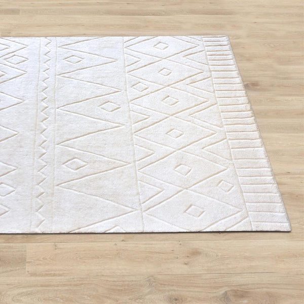 Anushka Cream White Wool Rug - Staunton and Henry