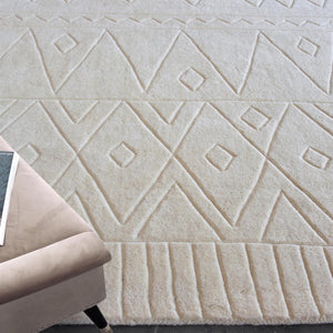 Anushka Cream White Wool Rug - Staunton and Henry