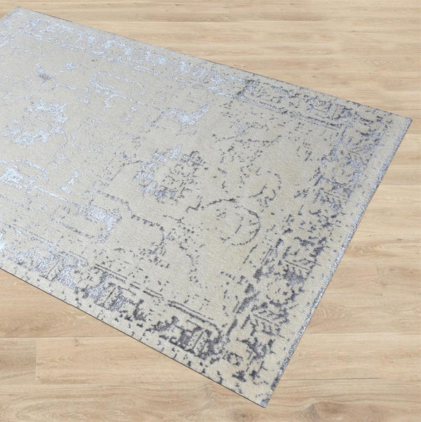 Shilka Cream and Grey Area Rug - Staunton and Henry