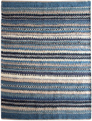 Jonas Blue Hemp Area Rug - Staunton and Henry