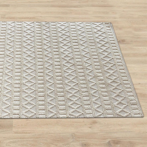 Keena Modern Chunky Weave Off White Rug - Staunton and Henry